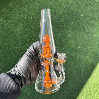 Bluegrass Glass - Lamp w/ fab holes and disk